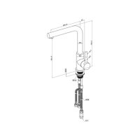 Villeroy & Boch Küchenarmatur Modern Steel Edelstahl massiv | Niederdruck