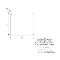 Reginox Einbaubecken Ohio 50x40 HLB (mit Hahnlochbank), Edelstahl, mit Handbetätigung