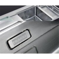 Franke Einbauspüle Box BXX 210/110-40 Edelstahl, Stopfenventil