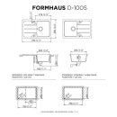 Schock Unterbauspüle Cristalite Formhaus D-100 S U