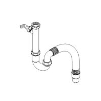 BLANCO Siphon / Geruchverschluss 1 1/2" x 40/50 mm. flexibler Abgang, mit 1 Geräteanschluss