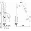 Dornbracht Einhebelmischer Sync H=420 mm | Pull-down mit Brausefunktion | Platin Matt | Hochdruck