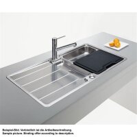 Franke Einbauspüle Hydros HDX 284 Edelstahl glatt, Druckknopfventil
