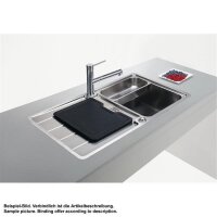 Franke Einbauspüle Hydros HDX 214 Edelstahl glatt, Druckknopfventil