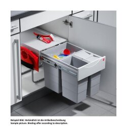 Hailo Abfallsammler 3642231 Raumspar Tandem Comfort...