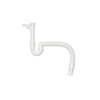 Siphon / Geruchverschluss mit flexiblem Abgang 1 1/2" x 40/50 mm, mit 1 Geräteanschluss
