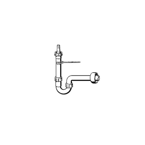 Spezial-Siphon mit 1 Geräteanschluss, mit Wandhalterung, Steckrohr d=40 mm