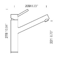 Schock Küchenarmatur Altos W Vorfenster-Armatur Edelstahl massiv | Hochdruck