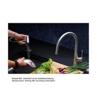 Schock Küchenarmatur Conos Pro (Armatur plus Seitenbrause) Edelstahl massiv | Hochdruck