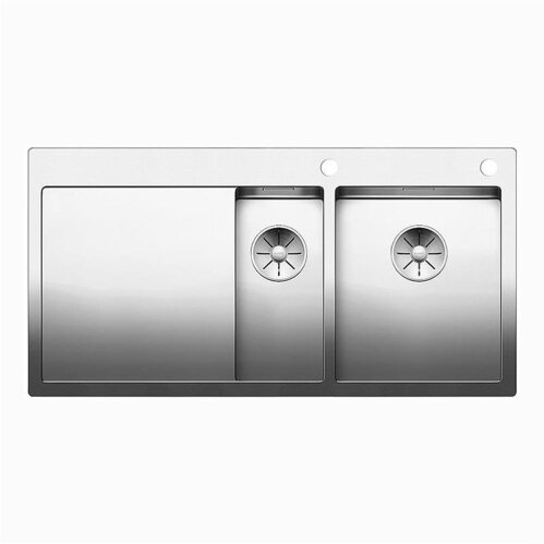 BLANCO Einbauspüle CLARON 6 S-IF Edelstahl Steelart | InFino Ablauf | Becken rechts