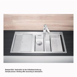 BLANCO Einbauspüle CLARON 6 S-IF Edelstahl Steelart | InFino Ablauf | Becken rechts
