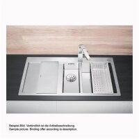 BLANCO Einbauspüle CLARON 6 S-IF Edelstahl Steelart | InFino Ablauf | Becken rechts