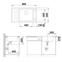 BLANCO Einbauspüle ANDANO XL 6 S-IF Compact Edelstahl Seidenglanz | InFino Ablauf