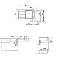 BLANCO Einbauspüle AXIS III 5 S-IF Edelstahl Seidenglanz | InFino Ablauf | 522103