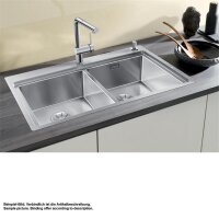 BLANCO Einbauspüle DIVON II 8-IF Edelstahl Seidenglanz | InFino Ablauf | 521663