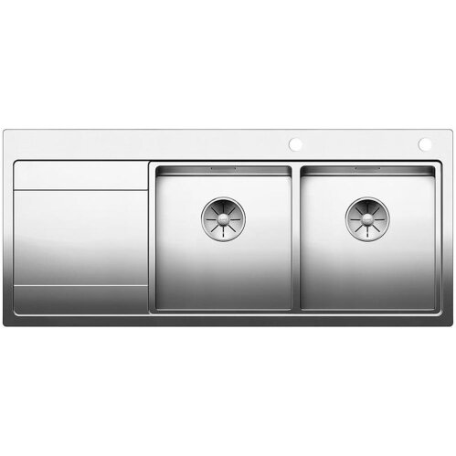 BLANCO Einbauspüle DIVON II 8 S-IF Edelstahl Seidenglanz | InFino Ablauf
