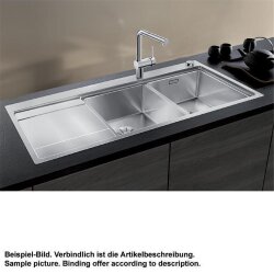 BLANCO Einbauspüle DIVON II 8 S-IF Edelstahl Seidenglanz | InFino Ablauf
