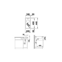 BLANCO Einbauspüle ANDANO 180-IF Edelstahl Seidenglanz | InFino Ablauf | 522951