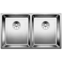 BLANCO Einbauspüle ANDANO 340/340-IF Edelstahl Seidenglanz | InFino Ablauf | 522981