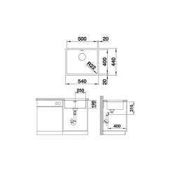 BLANCO Unterbauspüle ANDANO 450-U Edelstahl Seidenglanz | InFino Ablauf | 522963