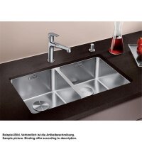 BLANCO Unterbauspüle ANDANO 340/340-U Edelstahl Seidenglanz | InFino Ablauf | 522983