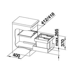 BLANCO FLEXON II 45/2 Einbau-Abfallsammler