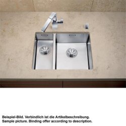 BLANCO Unterbauspüle CLARON 340/180-U Edelstahl Steelart | InFino Ablauf | Hauptbecken rechts