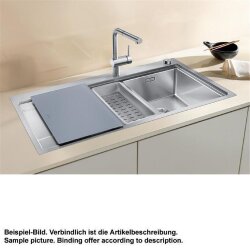 BLANCO Einbauspüle DIVON II 6 S-IF Edelstahl Seidenglanz | InFino Ablauf | Becken rechts