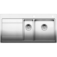 BLANCO Einbauspüle DIVON II 6 S-IF Edelstahl Seidenglanz | InFino Ablauf | Becken rechts