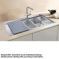 BLANCO Einbauspüle DIVON II 6 S-IF Edelstahl Seidenglanz | InFino Ablauf | Becken rechts