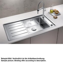 BLANCO Einbauspüle ANDANO XL 6 S-IF Edelstahl Seidenglanz | InFino Ablauf | Becken links