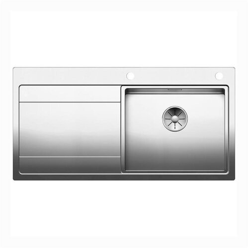 BLANCO Einbauspüle DIVON II 5 S-IF Edelstahl Seidenglanz | InFino Ablauf | Becken rechts