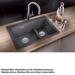 BLANCO Einbaubecken PLEON 6 SPLIT, Silgranit, Anthrazit, Handbedienung