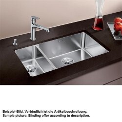 BLANCO Unterbauspüle ANDANO 500/180-U Edelstahl Seidenglanz | InFino Ablauf | Becken rechts