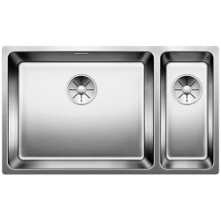 BLANCO Unterbauspüle ANDANO 500/180-U Edelstahl Seidenglanz | InFino Ablauf | Becken links