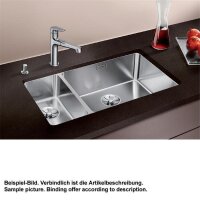 BLANCO Unterbauspüle ANDANO 500/180-U Edelstahl Seidenglanz | InFino Ablauf | Becken links
