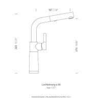 Schock Küchenarmatur SC-540 Chrom/Cristalite ausziehbarer Auslauf