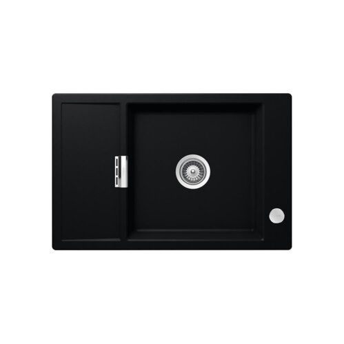 Schock Unterbauspüle Cristadur Mono D-100 XS U mit Holzschneidbrett | Puro PUR | Exzenterbedienung
