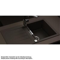 Schock Einbauspüle Cristadur Signus D-100 A Silverstone SIL Exzenterbedienung