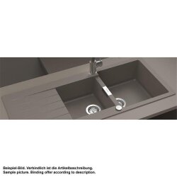 Schock Unterbauspüle Cristadur Signus D-200 U Stone STO Exzenterbedienung