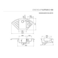 Schock Unterbauspüle Cristadur Lotus C-150 U Puro PUR Exzenterbedienung