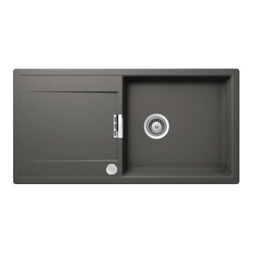 Schock Einbauspüle Cristadur Mono D-100 L FB flächenbündig einbaubar Silverstone SIL