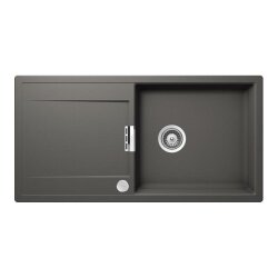Schock Einbauspüle Cristadur Mono D-100 L FB flächenbündig einbaubar Silverstone SIL