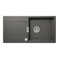 Schock Einbauspüle Cristadur Mono D-100 L FB flächenbündig einbaubar Silverstone SIL
