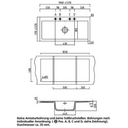 Systemceram Einbauspüle KeraDomo MERA MIDDLE Excenterbedienung Alu