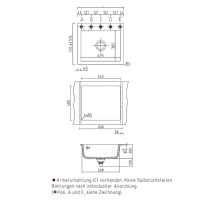 Systemceram Einbauspüle KeraDomo MERA 57 Handbedienung Schiefer
