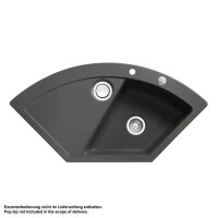 Systemceram Einbauspüle KeraDomo MERA ECK Handbedienung Schiefer