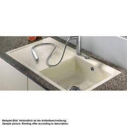 Systemceram Einbauspüle KeraDomo MERA 90 F Becken rechts flächenbündig Excenterbedienung Grönland