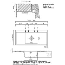 Systemceram Einbauspüle KeraDomo MERA MIDDLE F flächenbündig einbaubar Handbedienung Lava