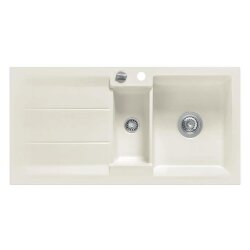 Systemceram Einbauspüle KeraDomo GENEA 100 F flächenbündig einbaubar Excenterbedienung Jasmin